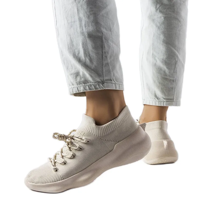 Beige canvas sneakers from Côté