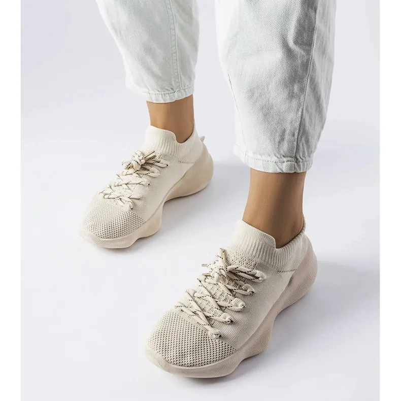 Beige canvas sneakers from Côté