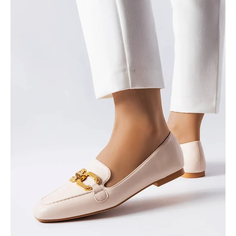 Beige Moccasins with Buckle Rousseau