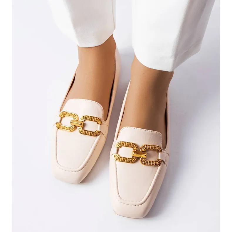 Beige Moccasins with Buckle Rousseau