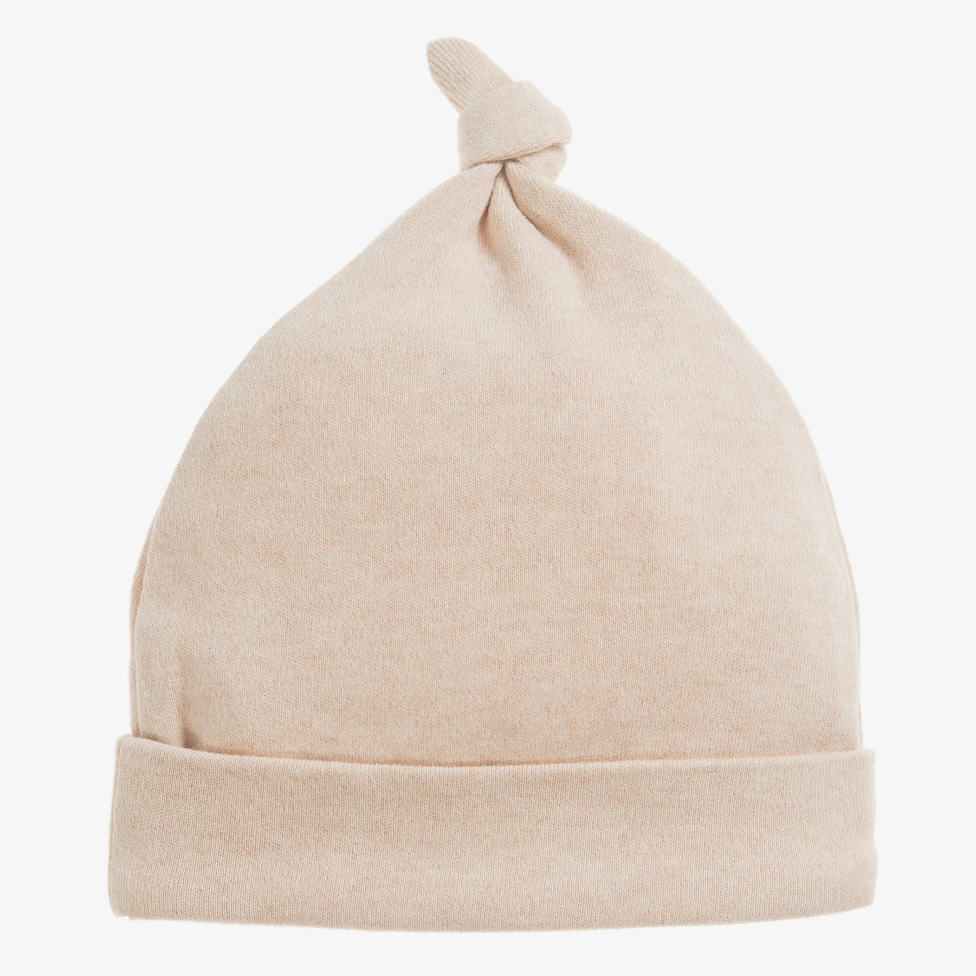 Beige Organic Cotton Baby Hat