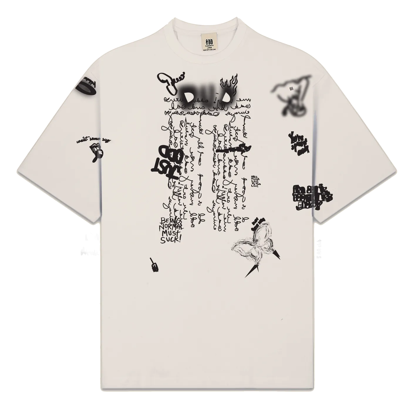 Beige Scribble T-shirt