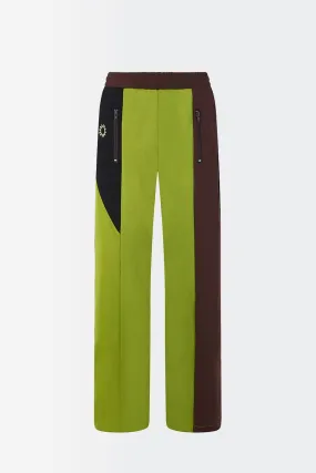 Bel Air Tracksuit Pants - grass green & chocolate