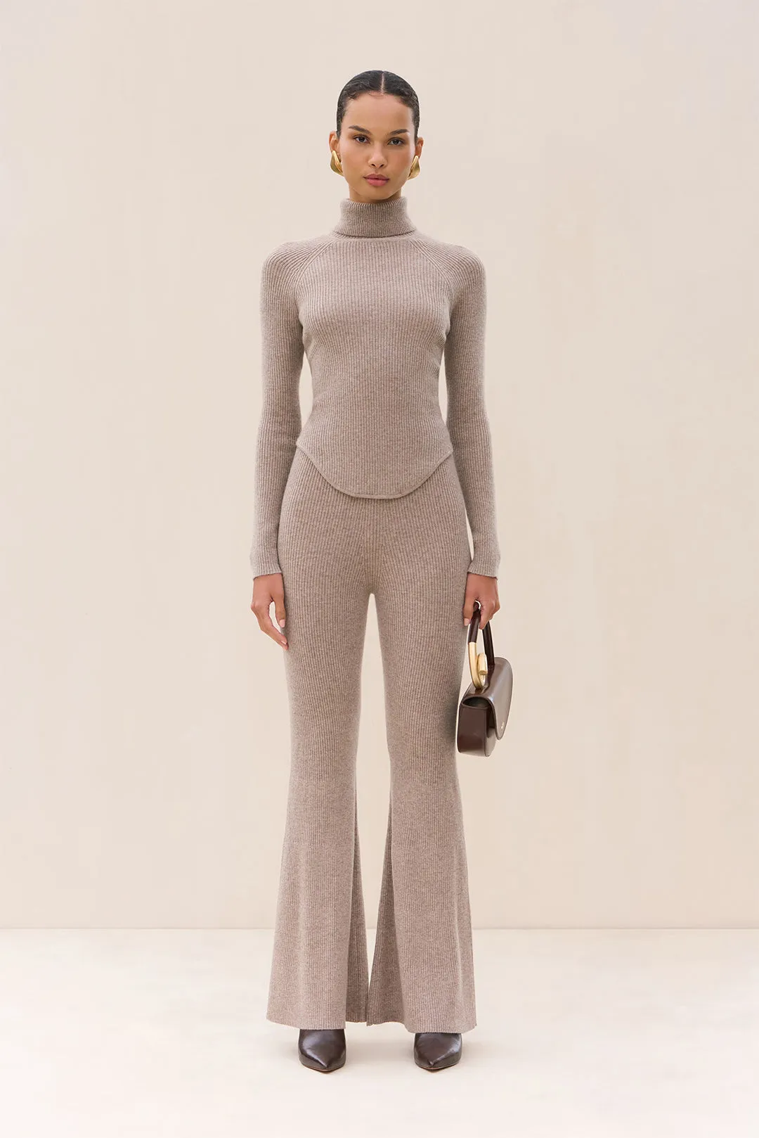 BELLE KNIT TURTLENECK - FOG