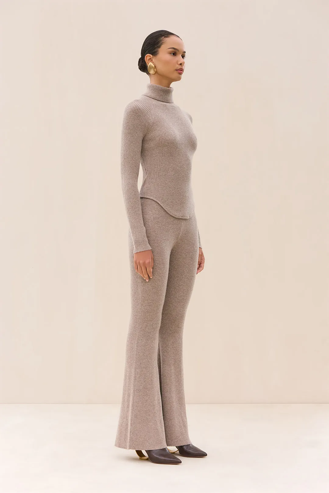 BELLE KNIT TURTLENECK - FOG