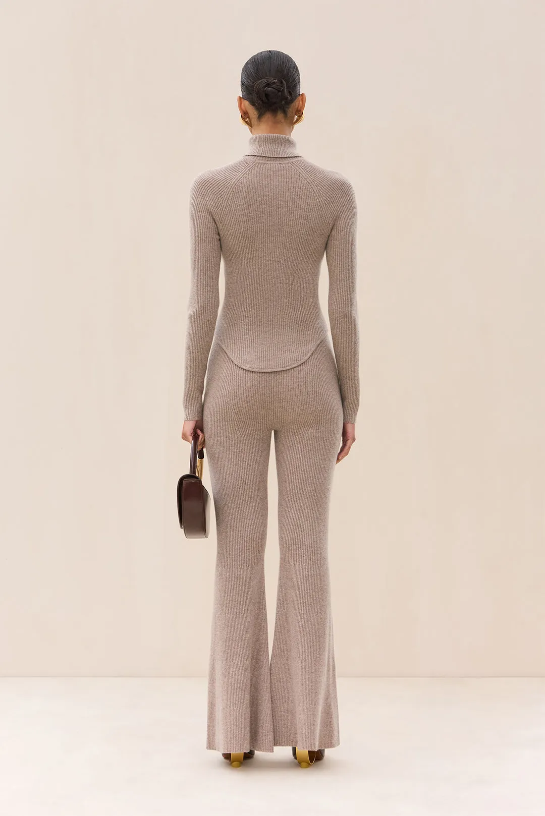 BELLE KNIT TURTLENECK - FOG