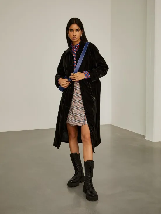 Belted long coat: Shop now.