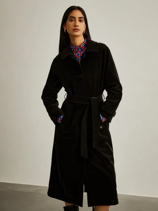 Belted long coat: Shop now.