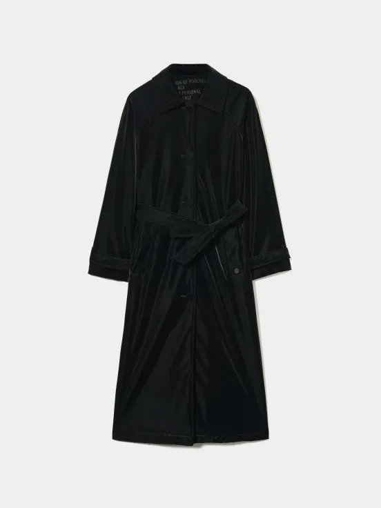 Belted long coat: Shop now.