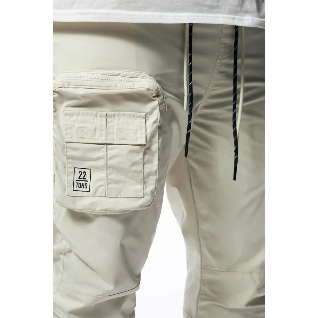 Big and Tall - Printed Utility Windbreaker Joggers - Oatmeal