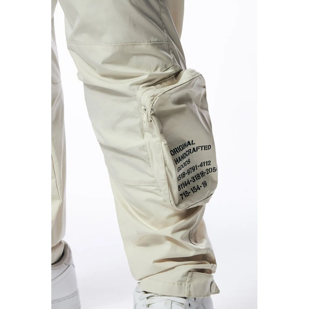 Big and Tall - Printed Utility Windbreaker Joggers - Oatmeal