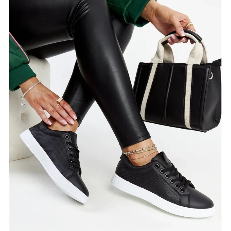 Black eco-leather Semret sneakers