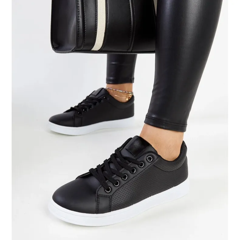 Black eco-leather Semret sneakers