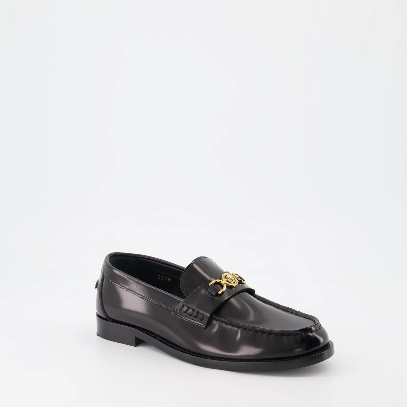 Black Leather Moccasins Medusa 95'