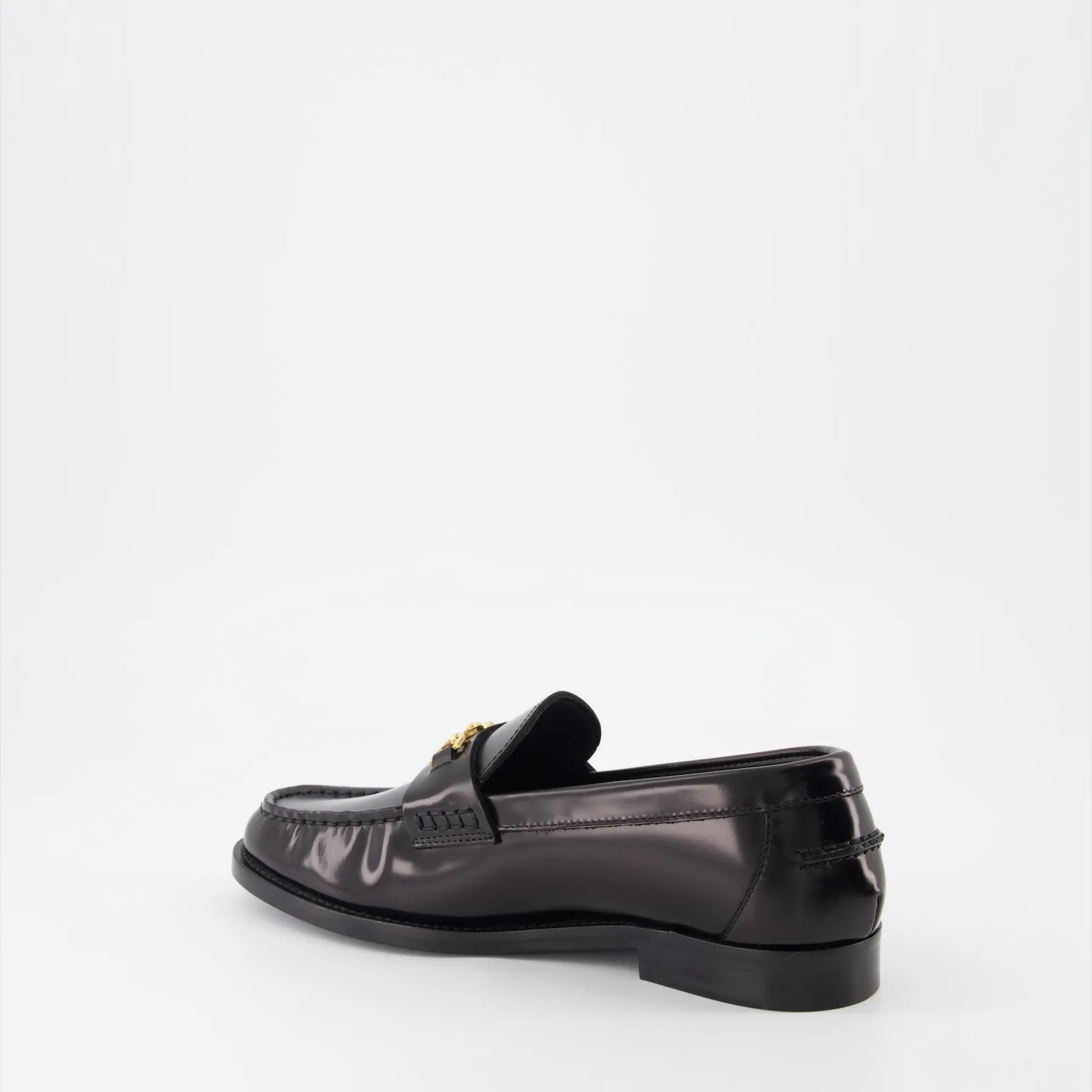 Black Leather Moccasins Medusa 95'