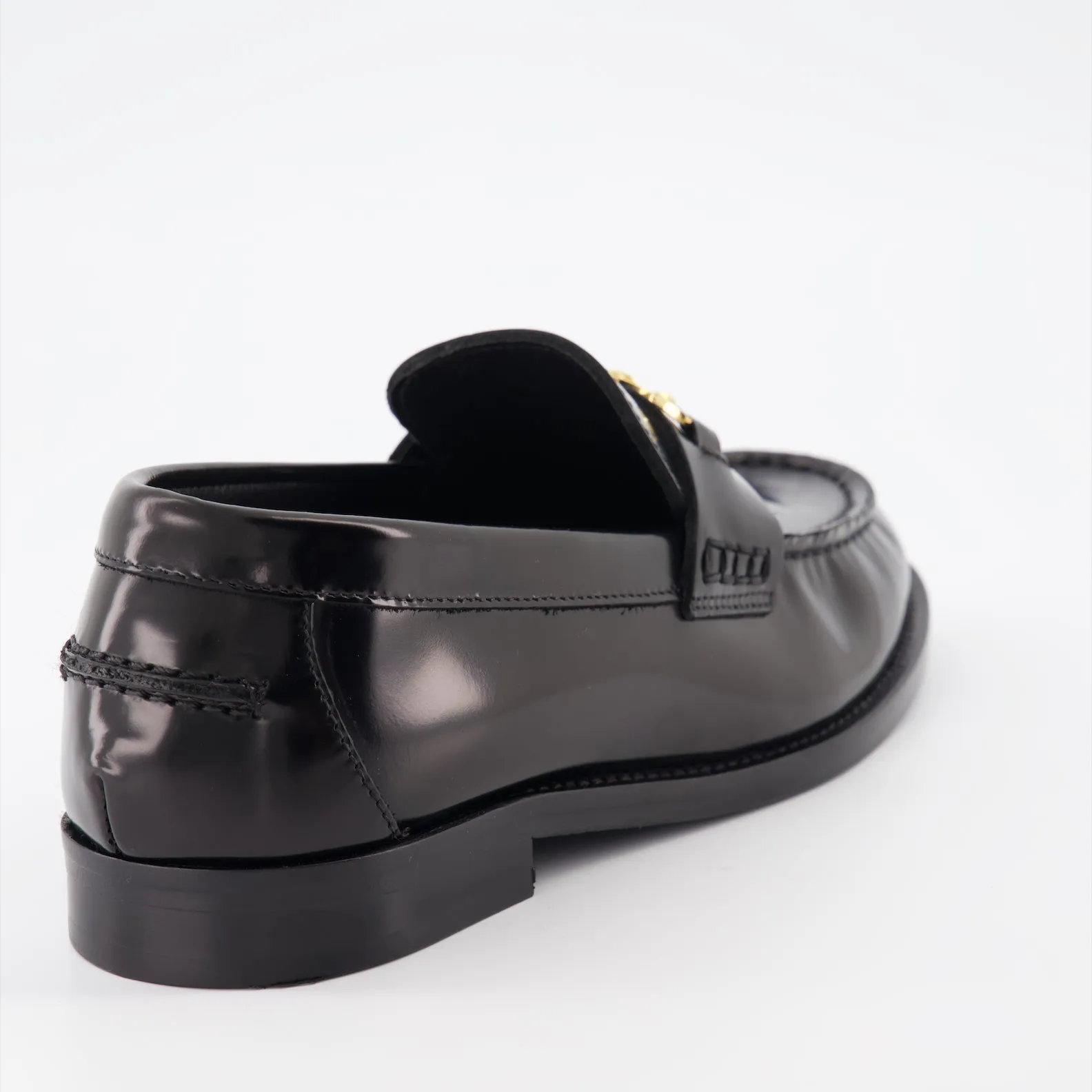 Black Leather Moccasins Medusa 95'