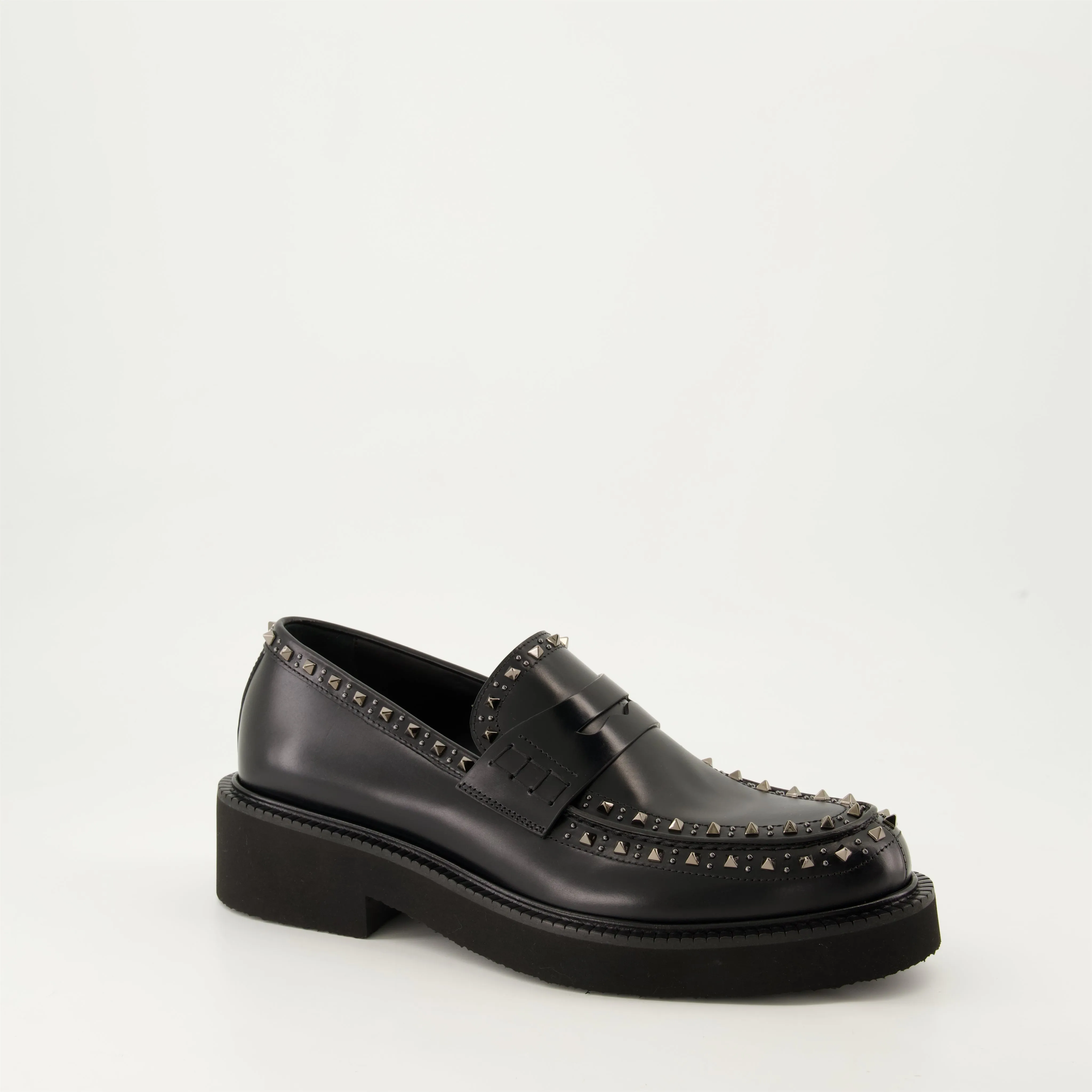 Black Leather Moccasins