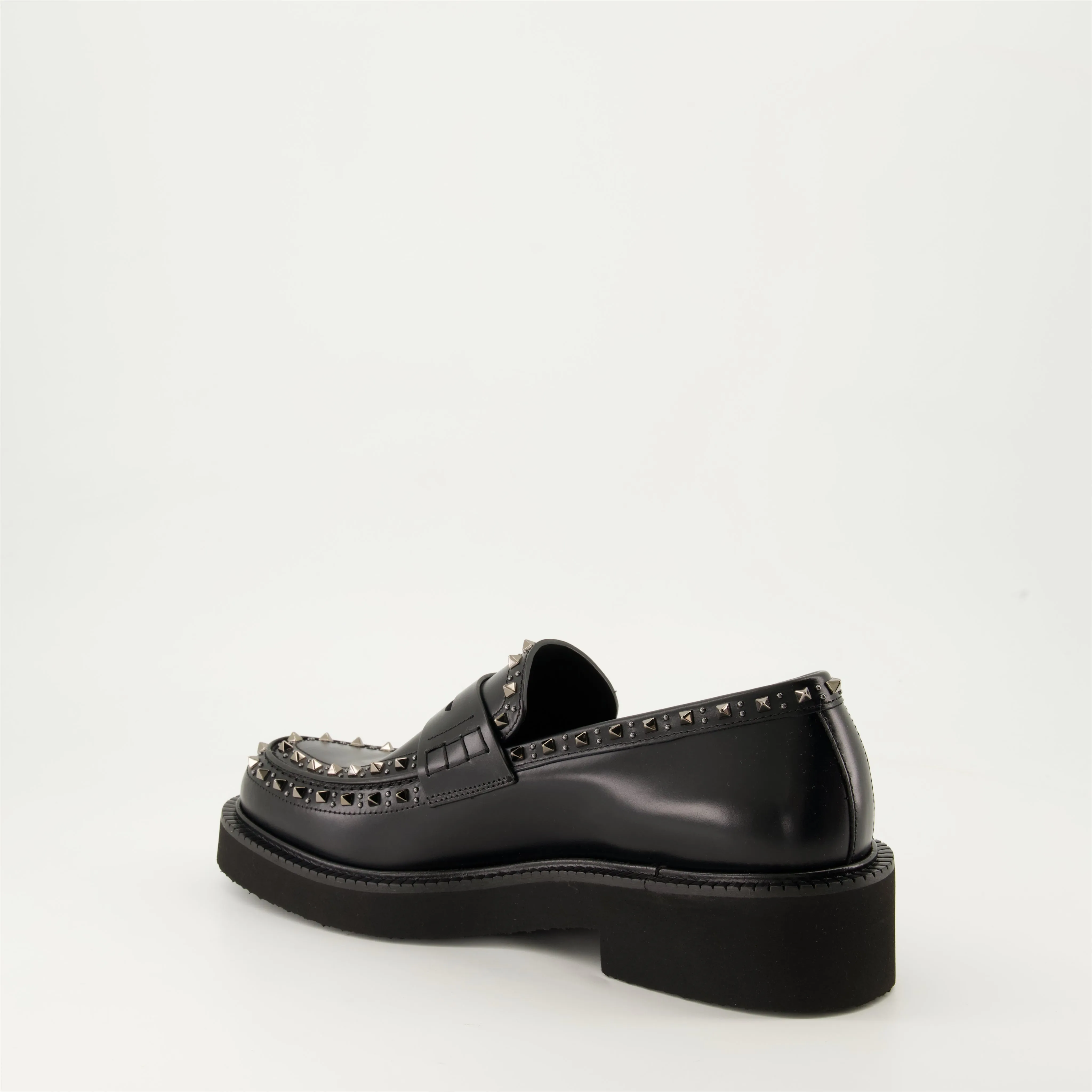 Black Leather Moccasins