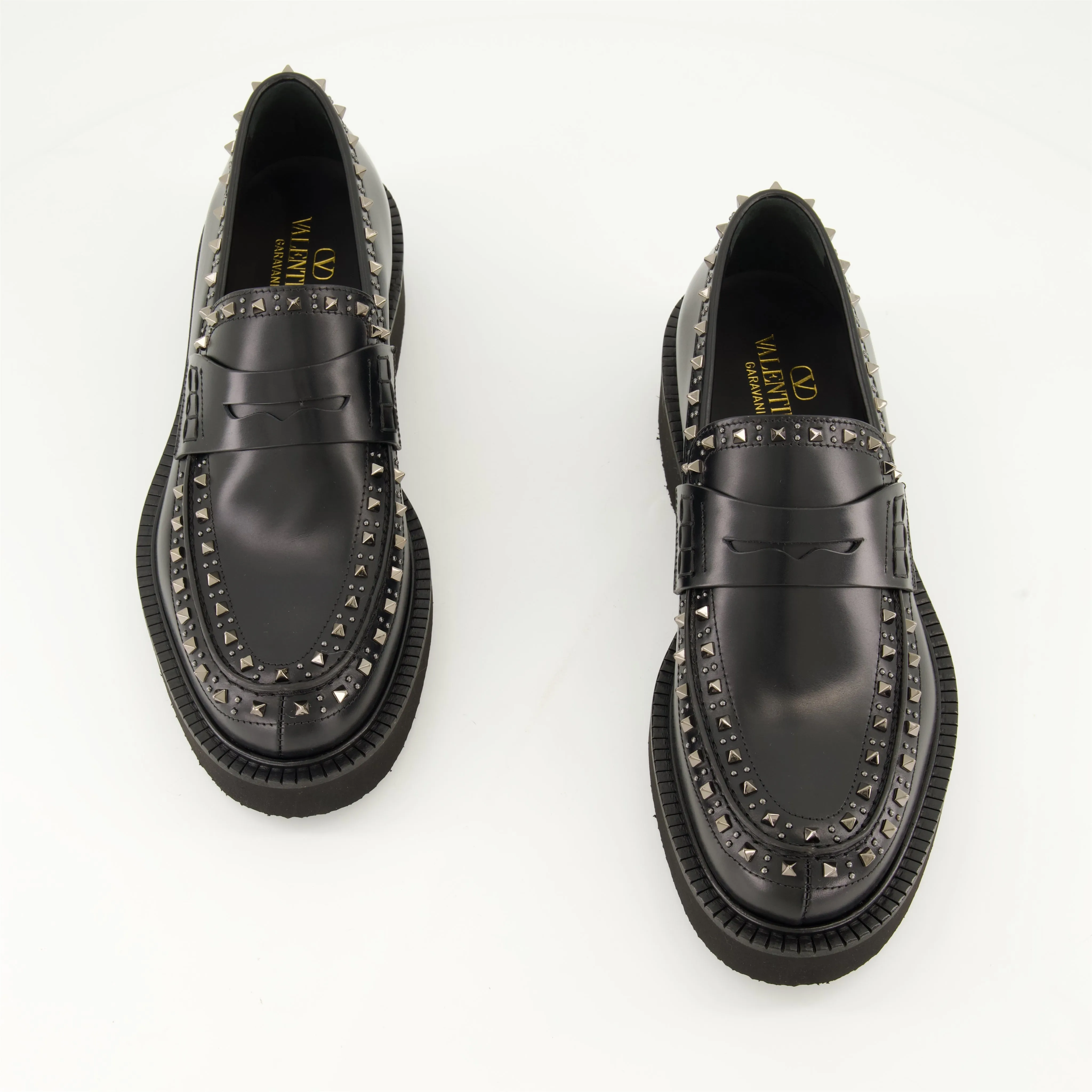 Black Leather Moccasins