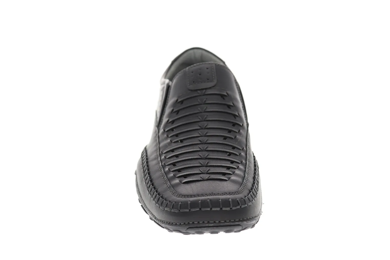 Black Leather Slip On Casual Loafers Shoes for Men GBX Strike 137871