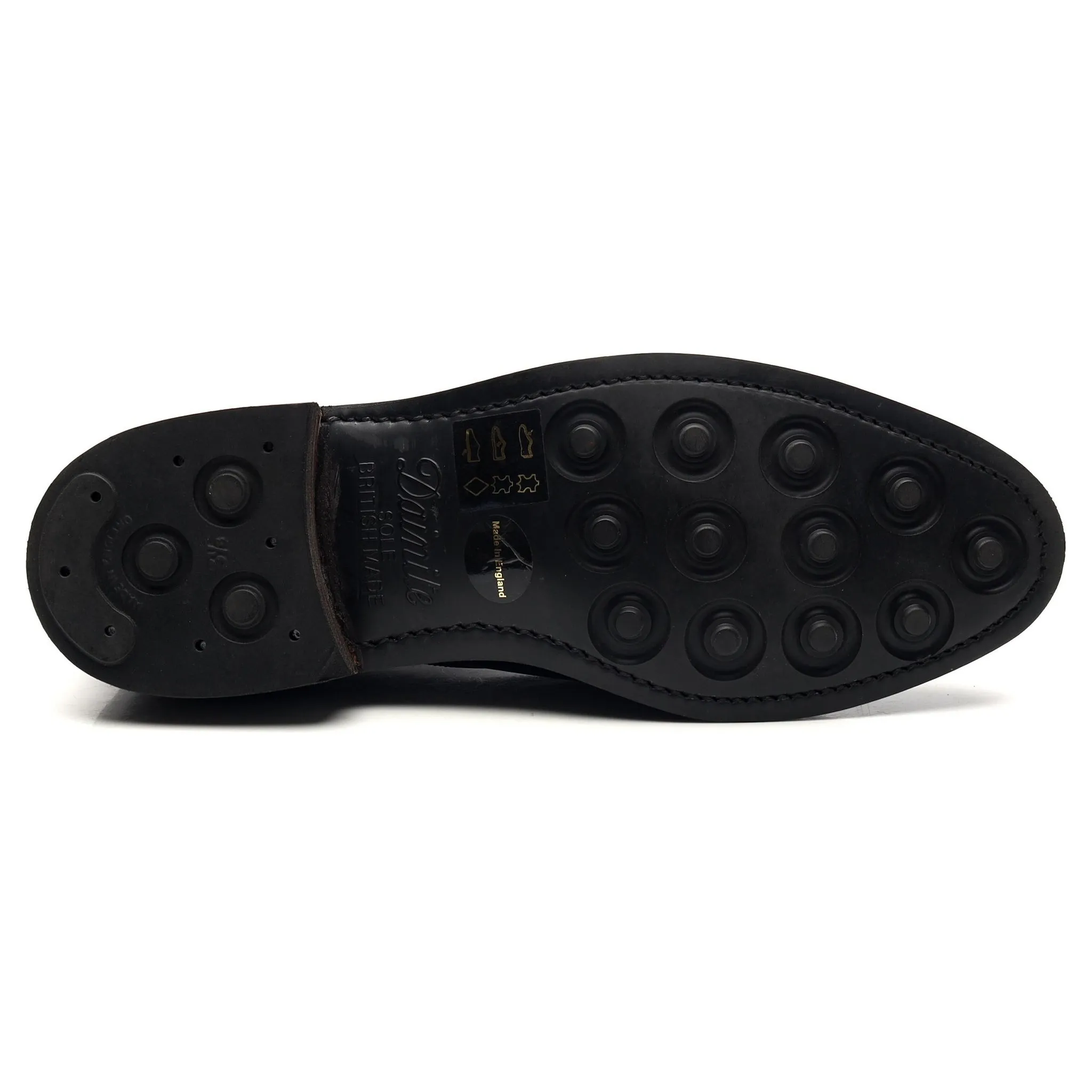 Black Leather Split Toe Derby UK 6 E