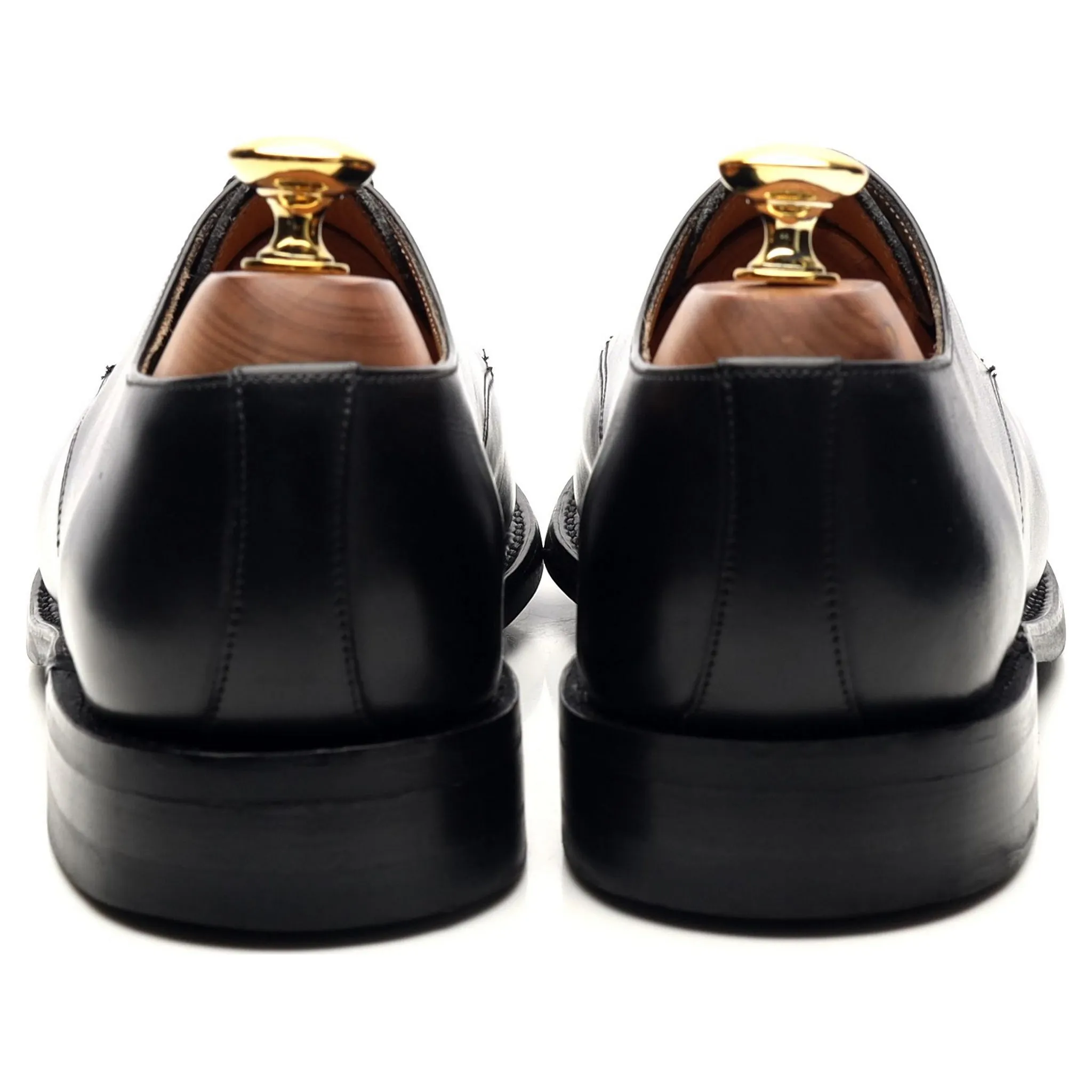 Black Leather Split Toe Derby UK 6 E