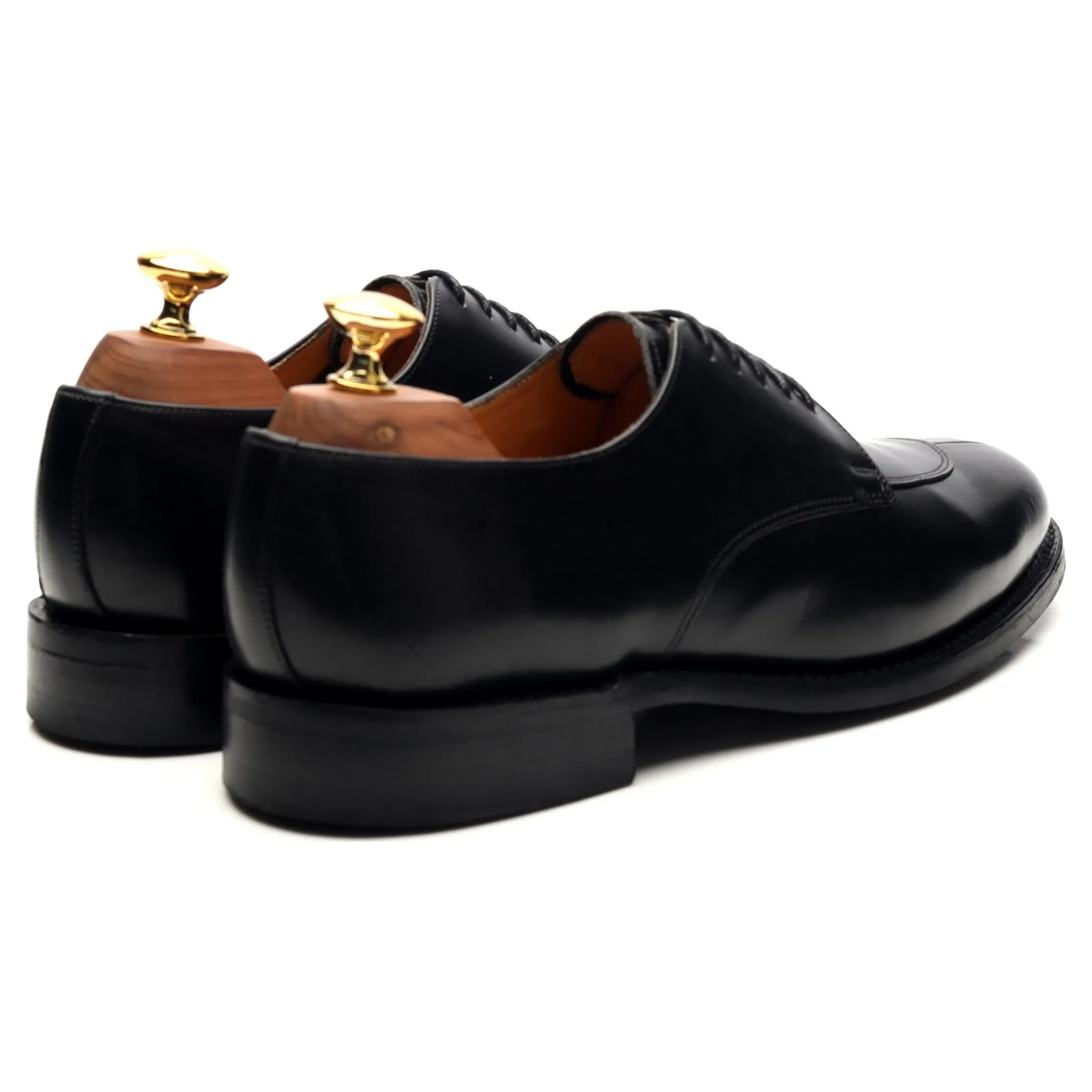 Black Leather Split Toe Derby UK 6 E