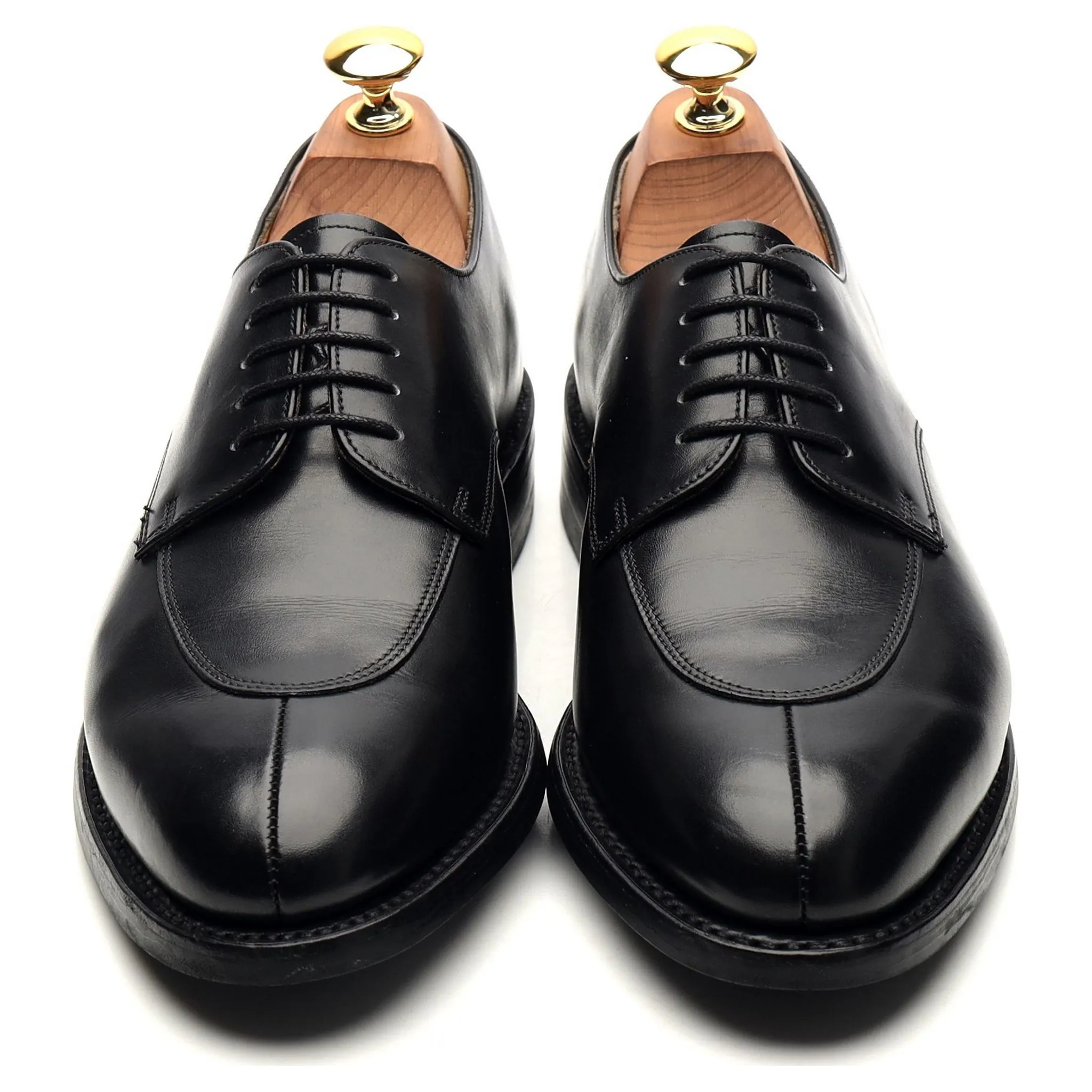 Black Leather Split Toe Derby UK 6 E