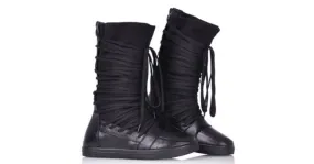 Black Lace Up Punk Rock High Top Sneakers