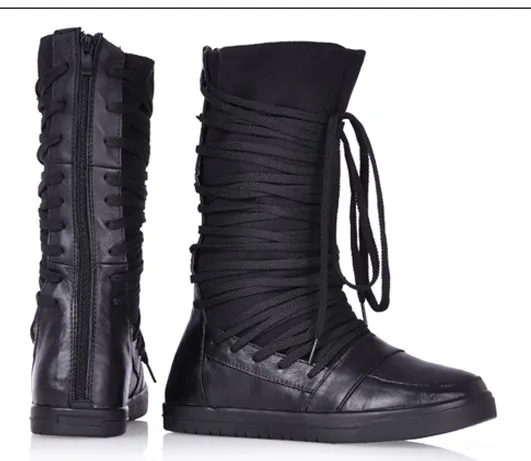 Black Lace Up Punk Rock High Top Sneakers