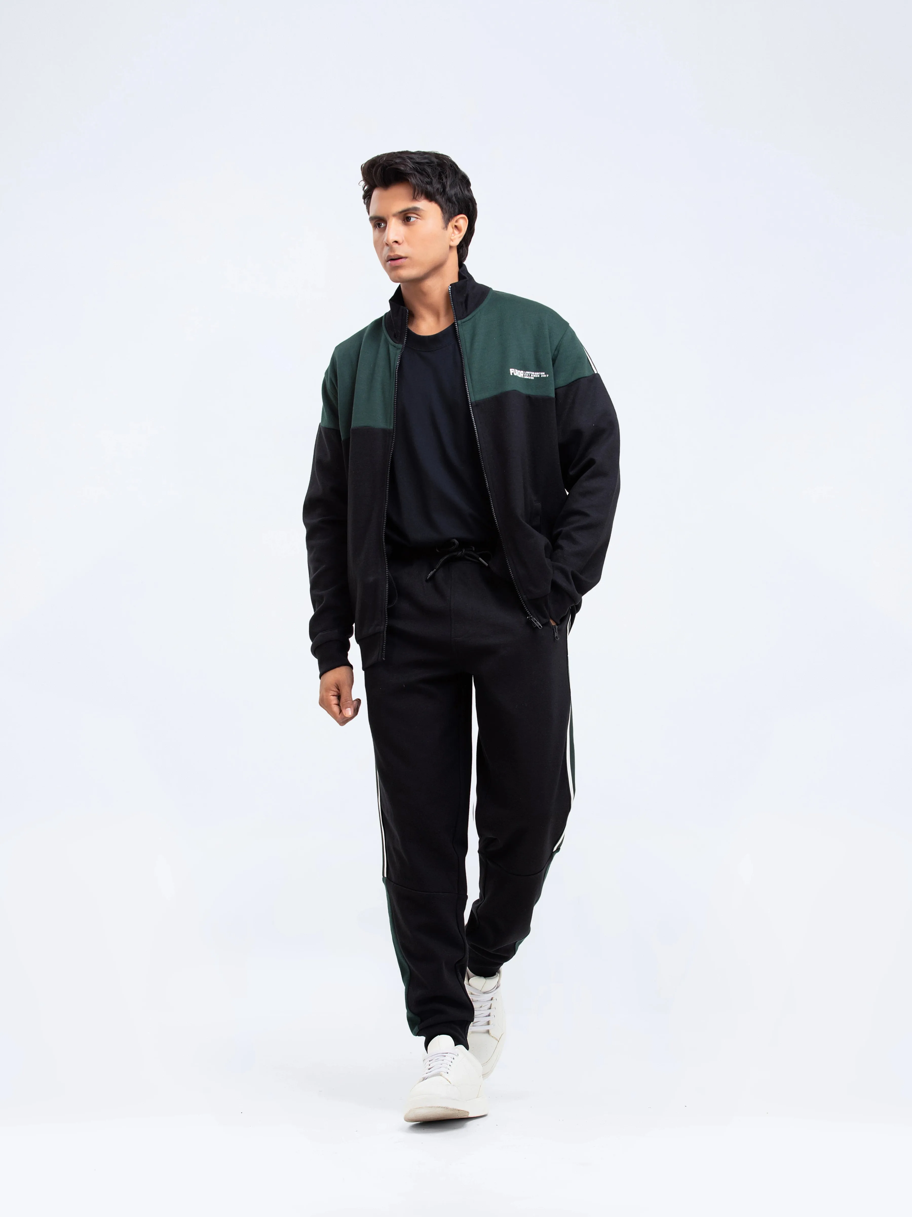 Black Regular Fit Jog Pant | Tracksuit - FMBTKS24-009