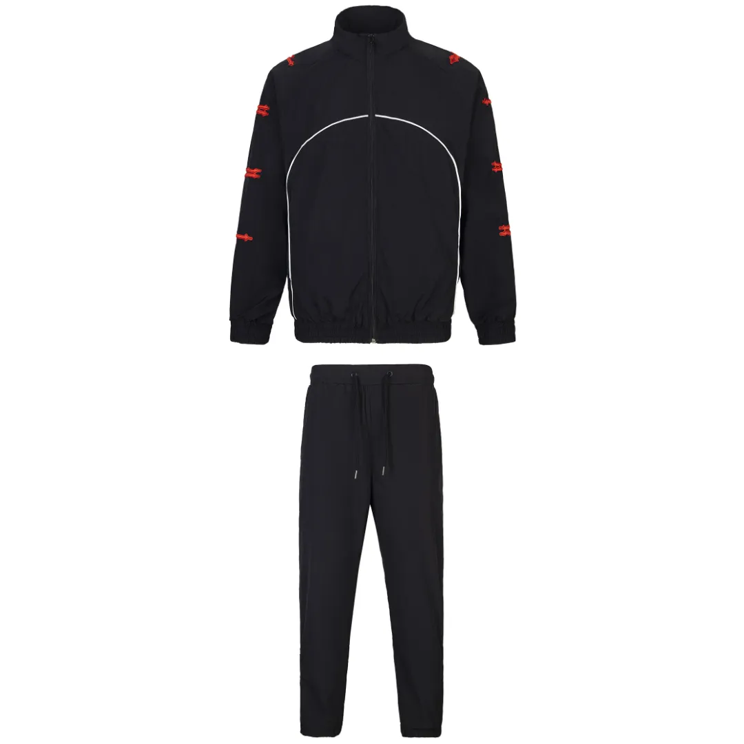 Black Tracksuit with T-Shellsuit Design