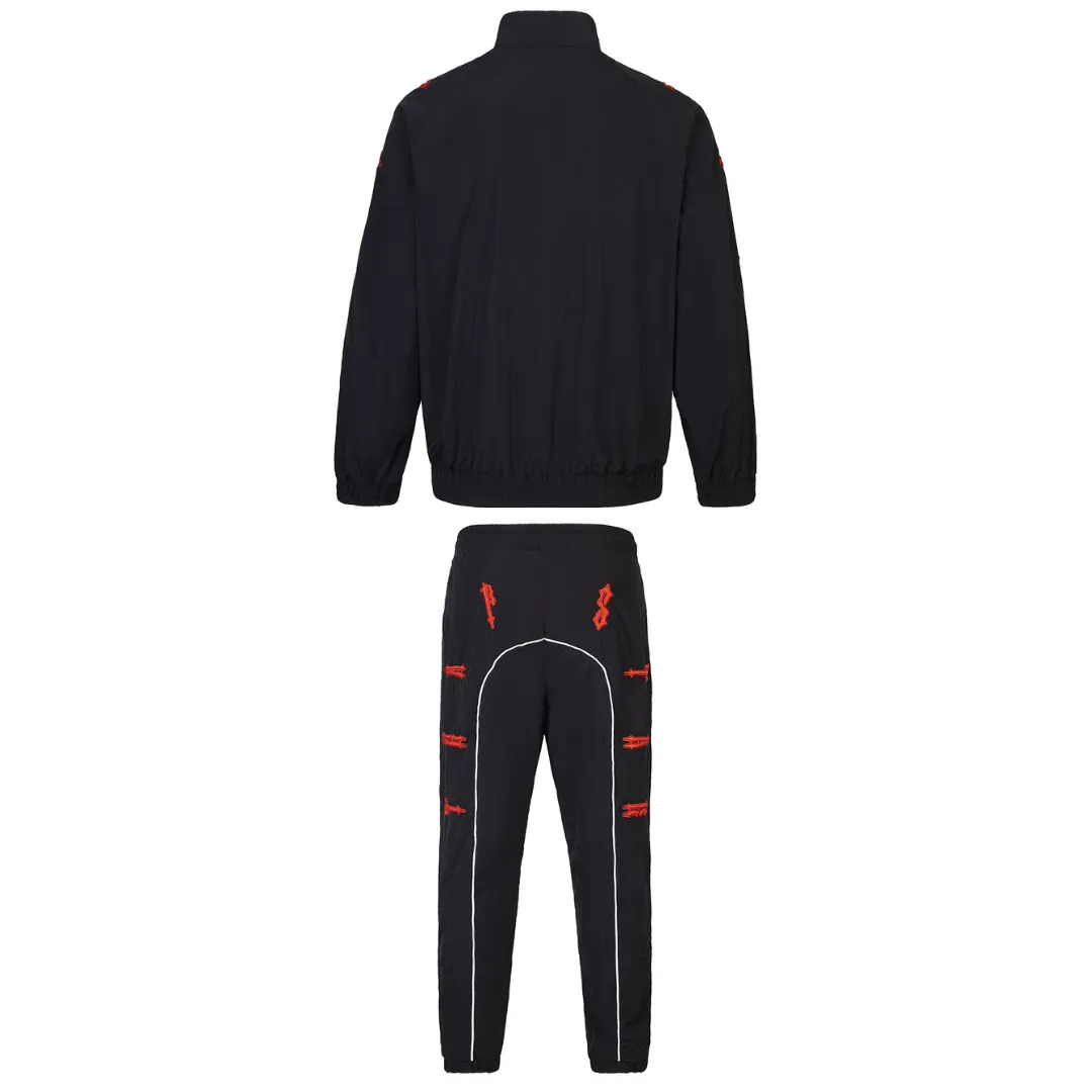 Black Tracksuit with T-Shellsuit Design