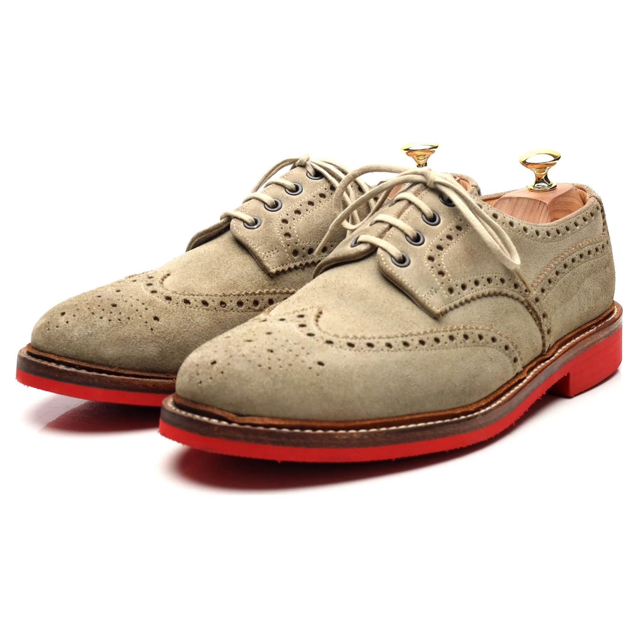 'Blakeney' Sand Suede Derby Brogues UK 10.5 G