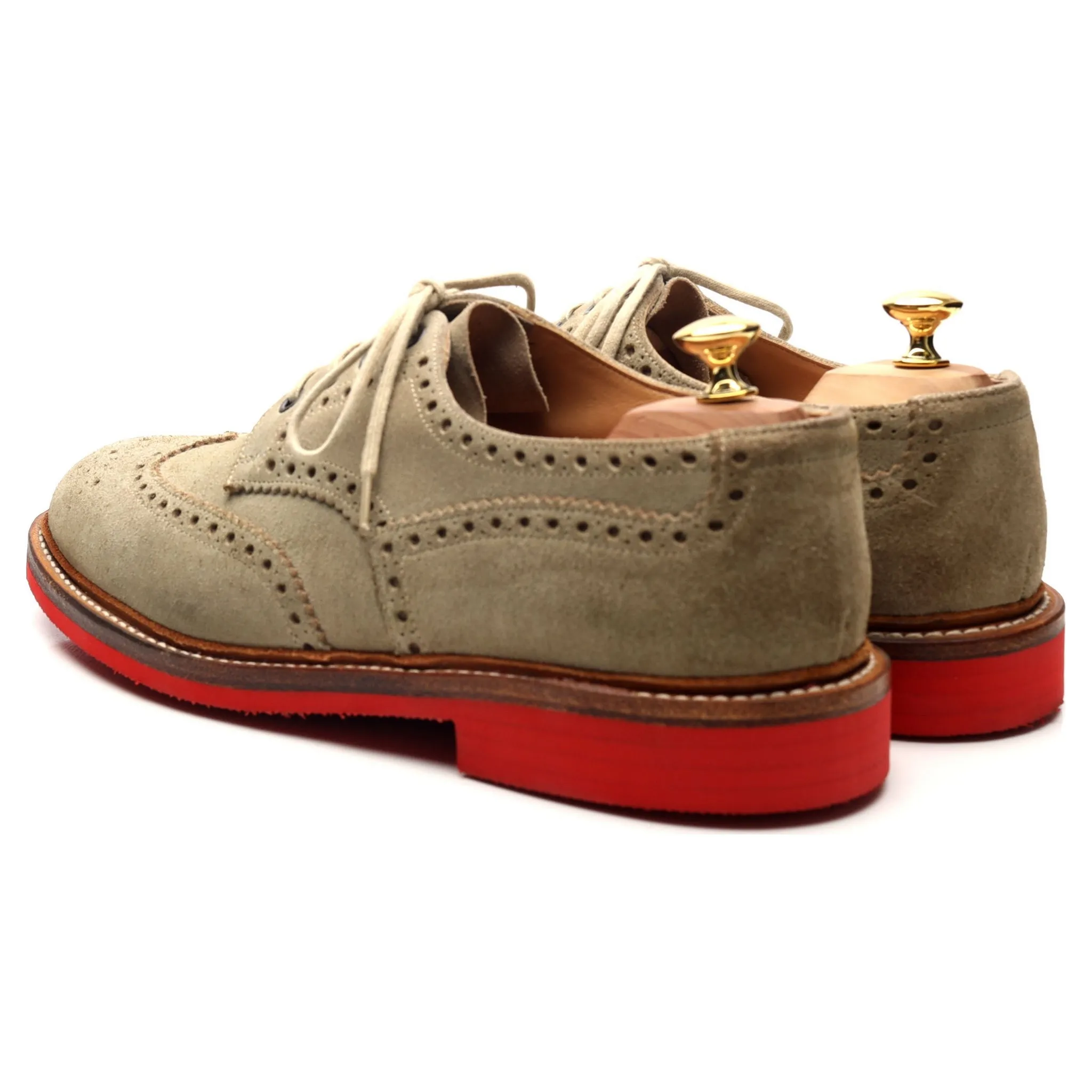 'Blakeney' Sand Suede Derby Brogues UK 10.5 G