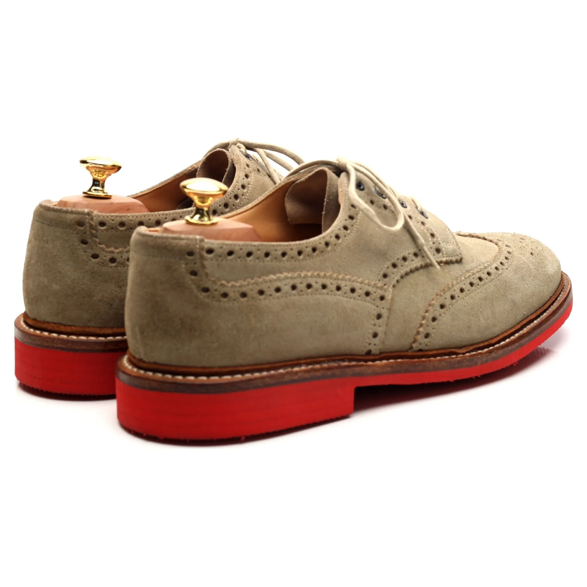 'Blakeney' Sand Suede Derby Brogues UK 10.5 G