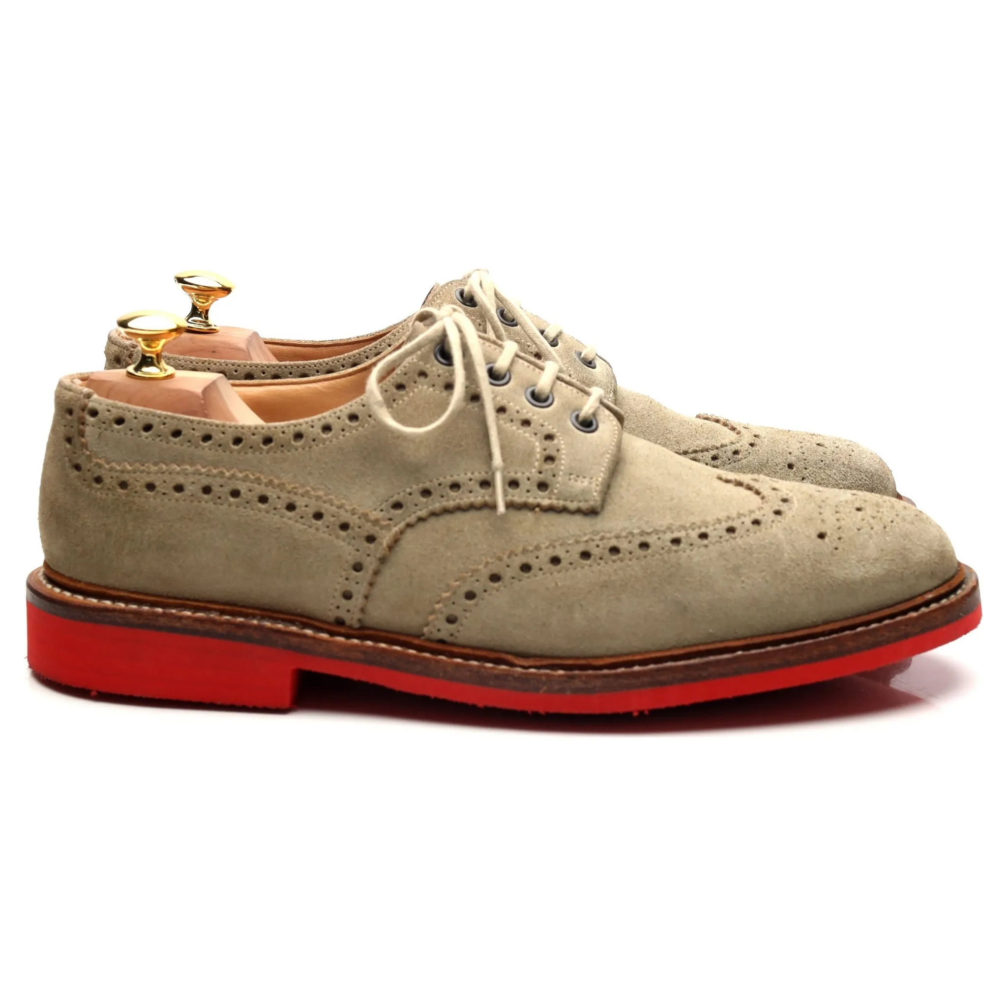 'Blakeney' Sand Suede Derby Brogues UK 10.5 G