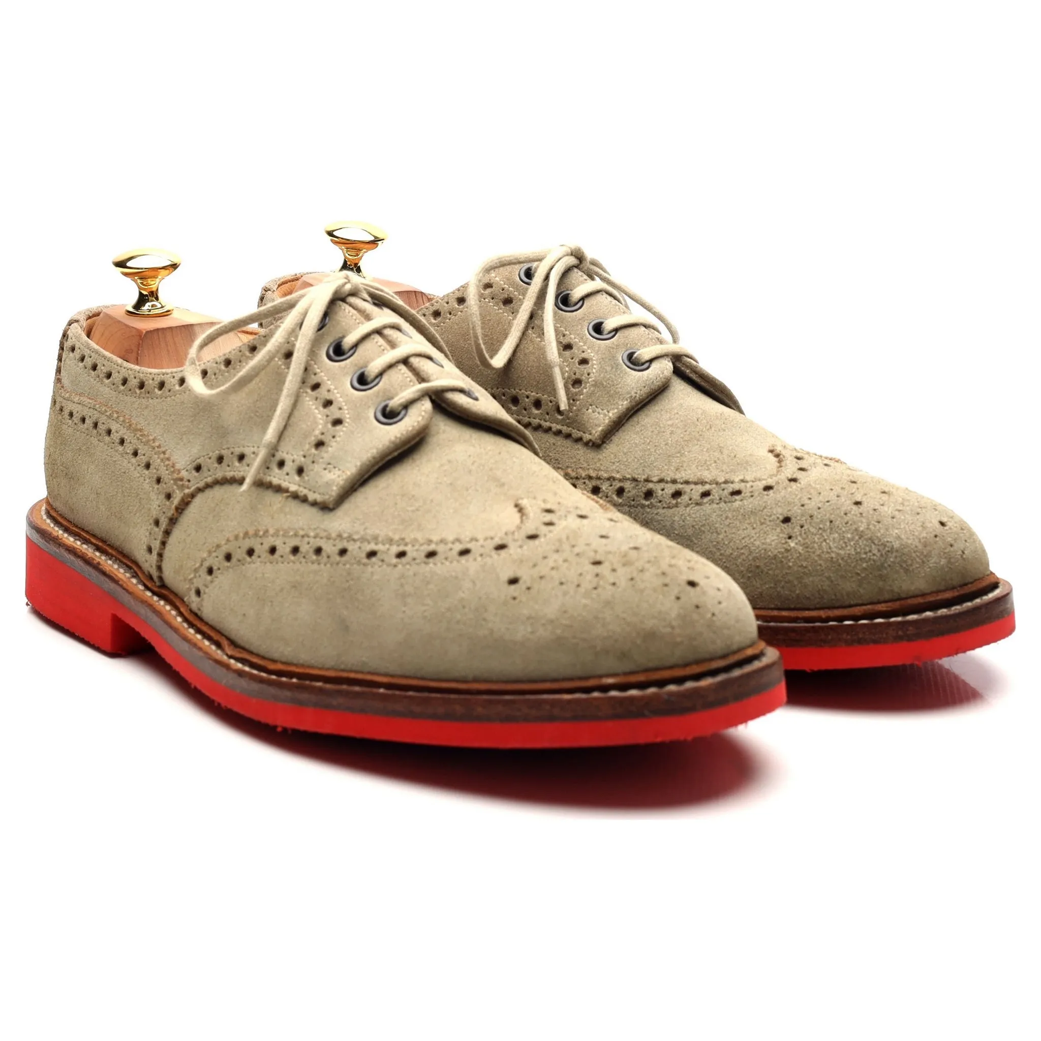 'Blakeney' Sand Suede Derby Brogues UK 10.5 G