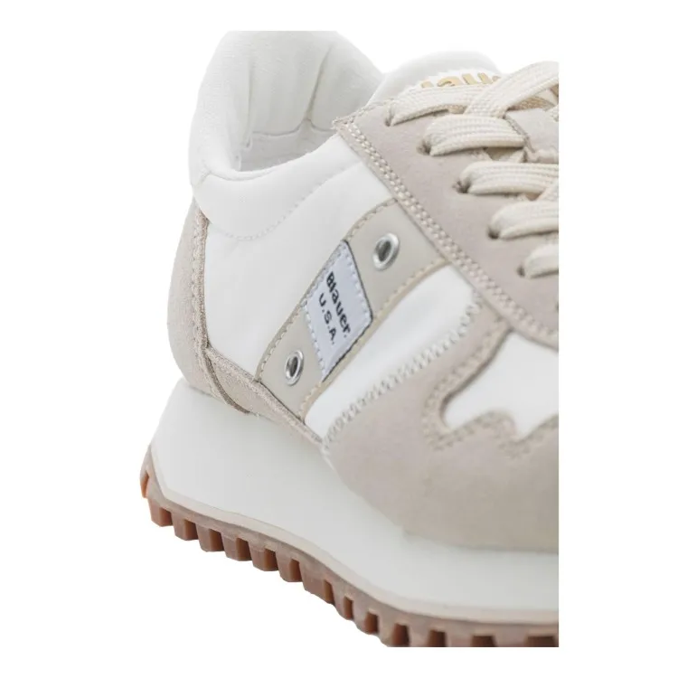 White Laced Sneakers Donna by Blauer S4MILLEN01/NYG