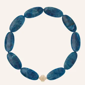 Blue Apatite Oval Necklace