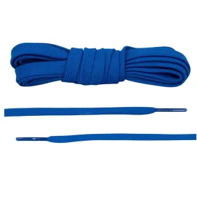 Blue flat shoelaces -- royal color