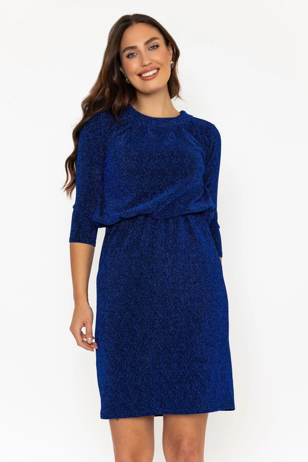 Blue Knee Length Josie Dress