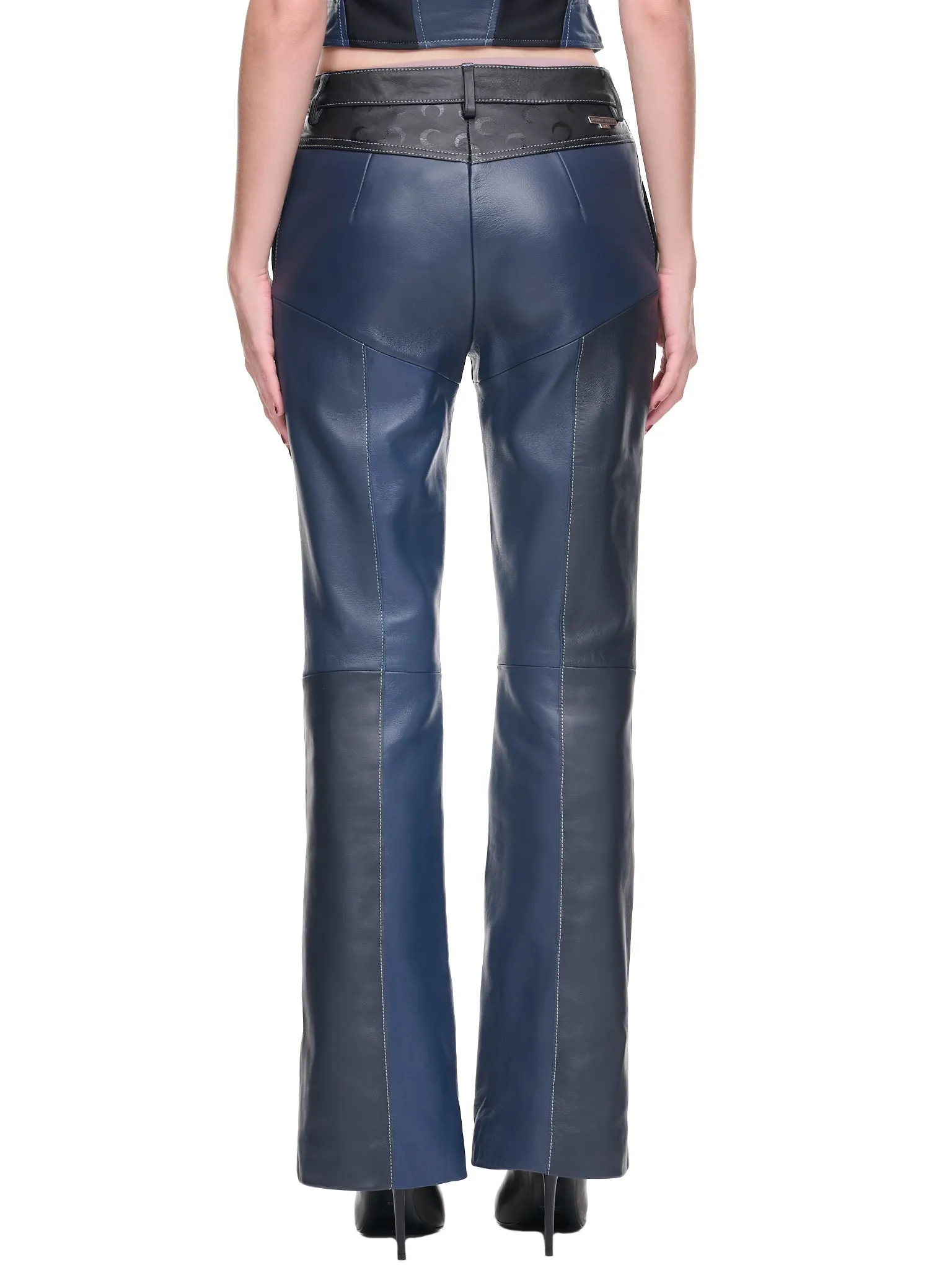 Blue Leather Trousers (P142WU-LEALE0008-BLUE)