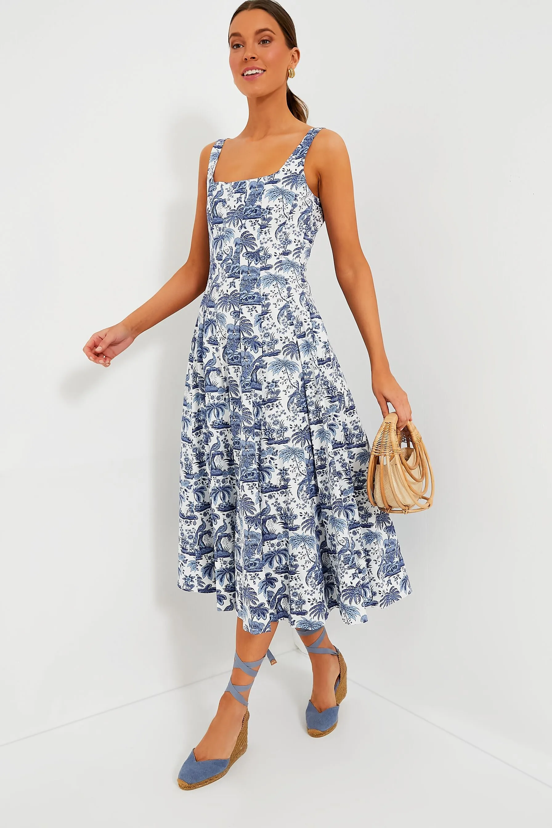 Blue Toile Wells Dress