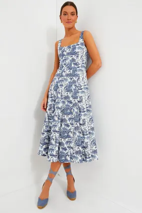 Blue Toile Wells Dress