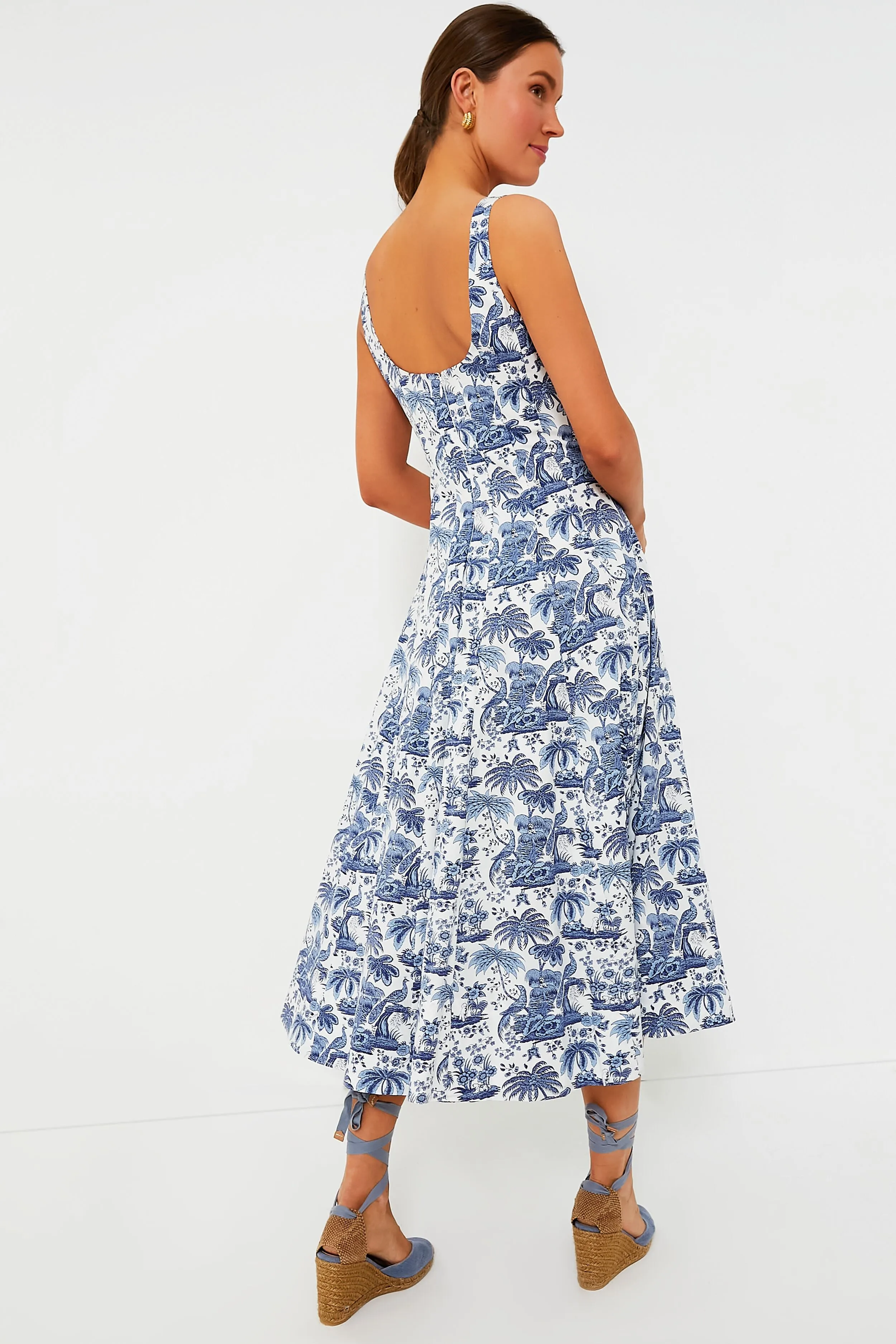 Blue Toile Wells Dress