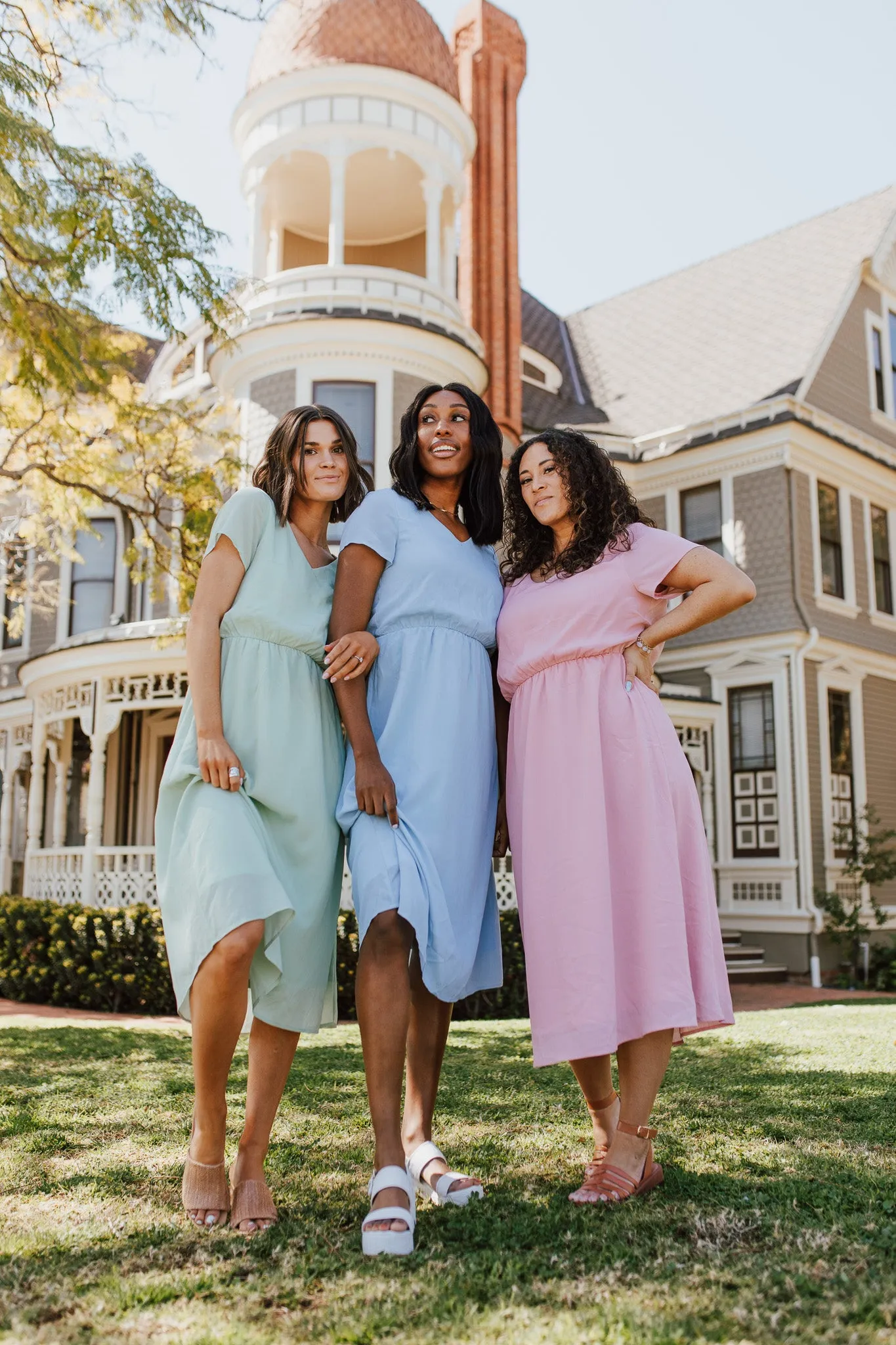 Blush Pink Derby Dress