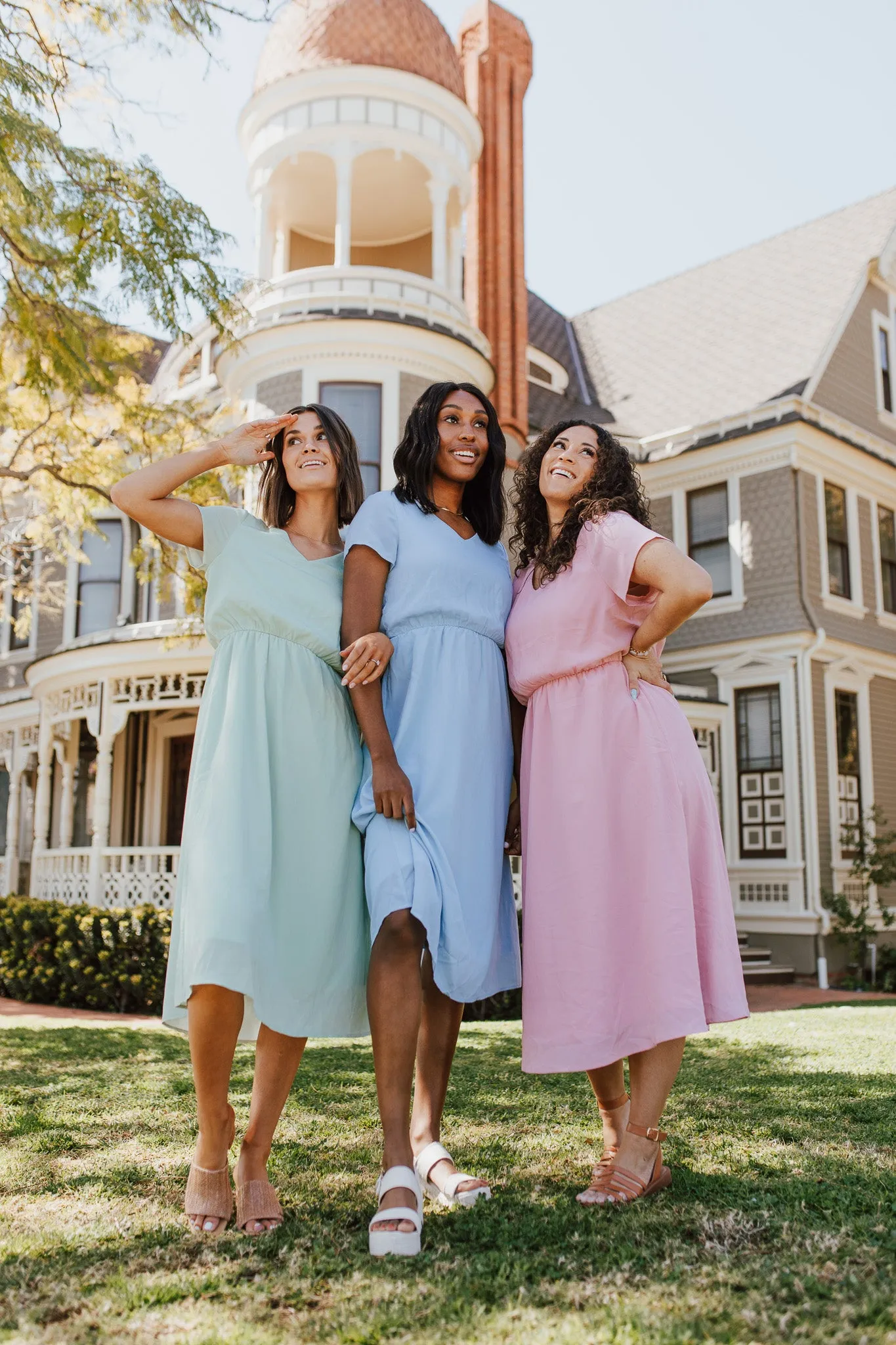 Blush Pink Derby Dress