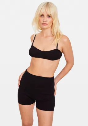 BOBBY KNIT BRALETTE BLACK