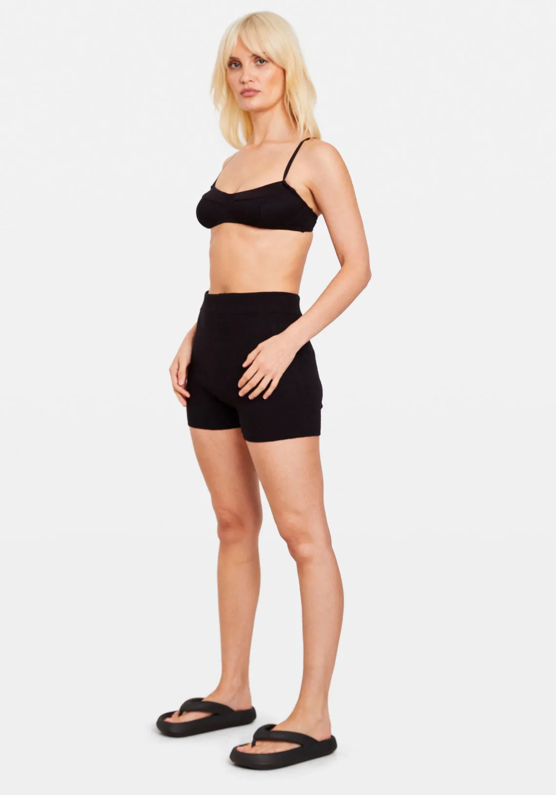 BOBBY KNIT BRALETTE BLACK